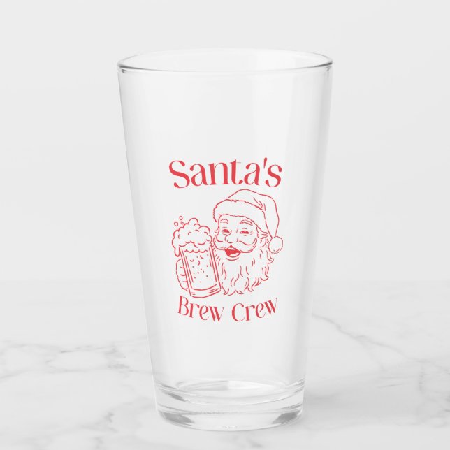 Weihnachtsbär Crew Glas (Vorderseite)