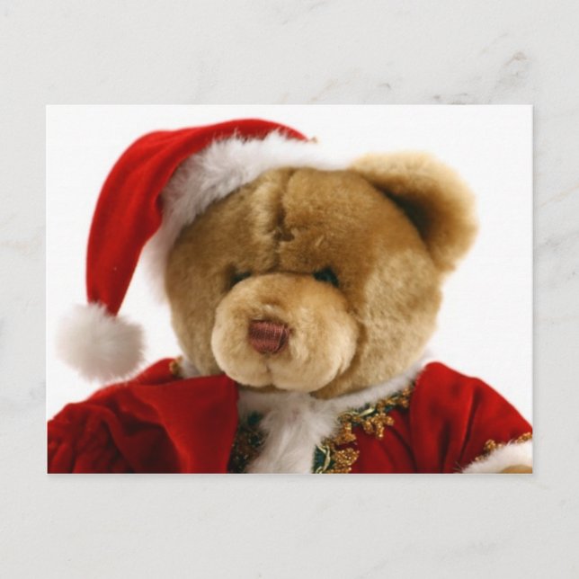 Weihnachtsbär Feiertagspostkarte (Vorderseite)
