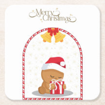 Weihnachtsbär Geschenk Untersetzer