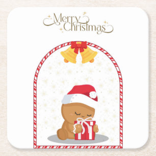 Weihnachtsbär Geschenk Untersetzer