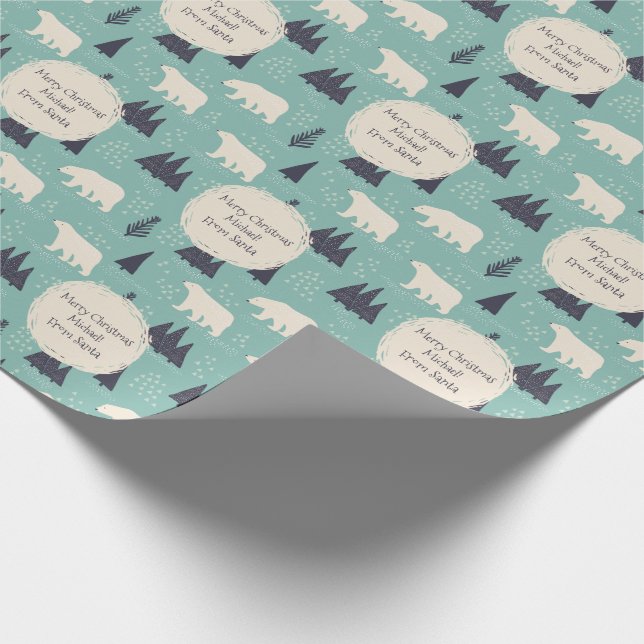 Weihnachtsbär Geschenkpapier (Ecke)