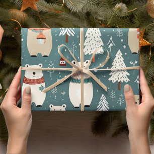 Weihnachtsbär Geschenkpapier