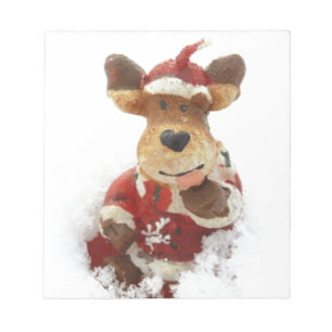 Weihnachtsbär im Schnee Notizblock
