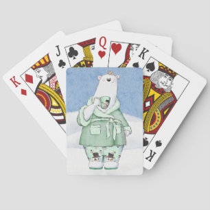 Weihnachtsbär in Pajamas Spielkarten