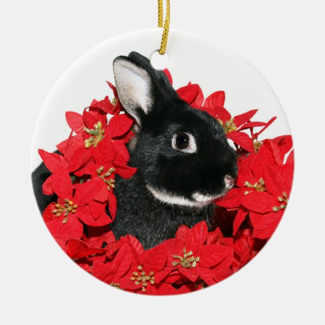 Weihnachtsbär Keramikornament (Vorne)