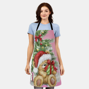 Weihnachtsbär mit prächtiger und baumischer Dekora Schürze