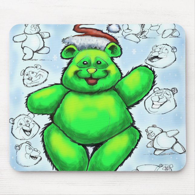 Weihnachtsbär Mousepad (Vorne)