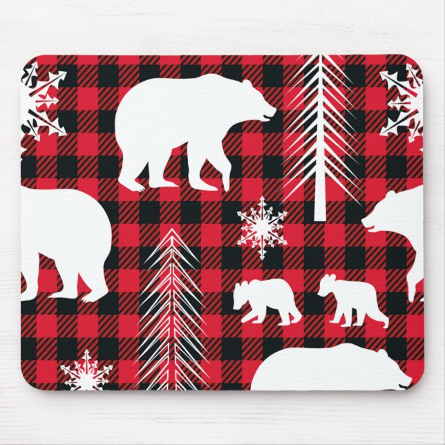 Weihnachtsbär Muster Mouse Pad Mousepad (Vorne)