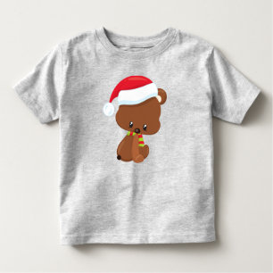 Weihnachtsbär, Niedlicher Bär, Weihnachtsmannmütze Kleinkind T-shirt