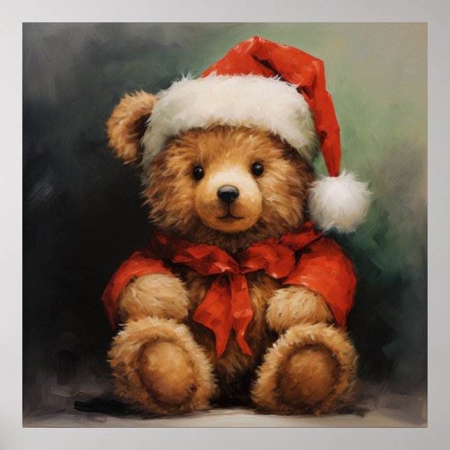 Weihnachtsbär-Poster Poster (Vorne)