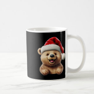 Weihnachtsbär Santa Hut Weihnachten Lustiger Xmas Kaffeetasse