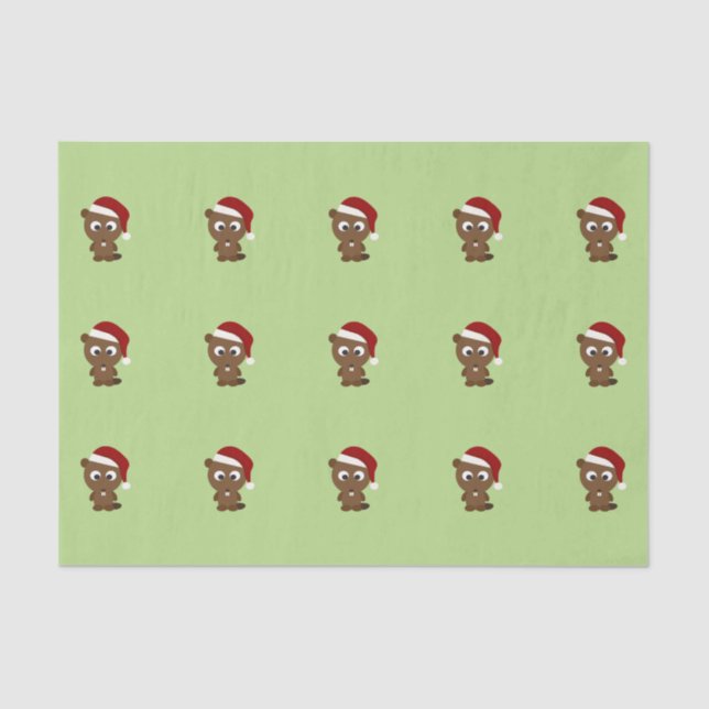 Weihnachtsbär Seidenpapier (Vorderseite)
