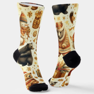 Weihnachtsbär Socken