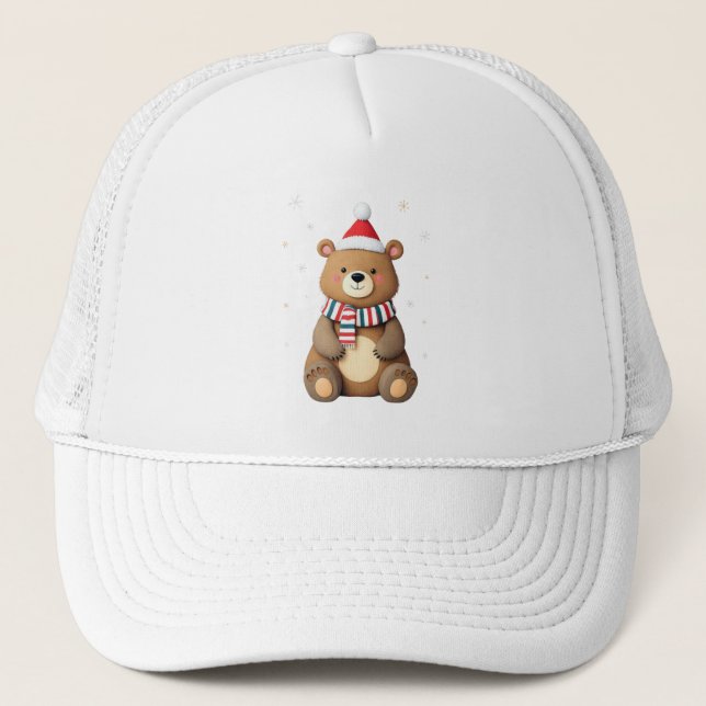 Weihnachtsbär Truckerkappe (Vorderseite)
