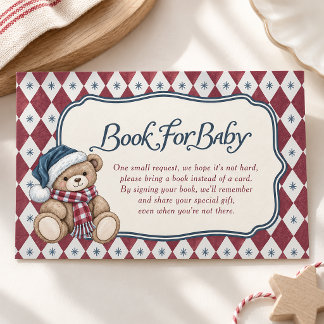 Weihnachtsbär Vorbereiteter Junge Babybuch Für Bab Begleitkarte