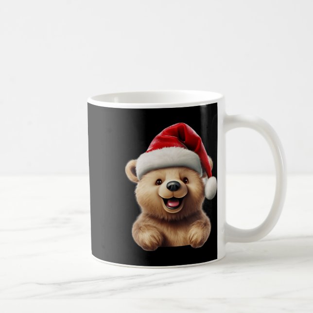 Weihnachtsbär Weihnachtsmannmütze Weihnachten Weih Kaffeetasse (Rechts)