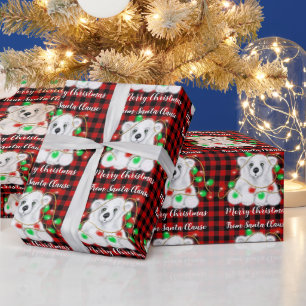 Weihnachtsbärchen, Weißbärenkuchen Geschenkpapier