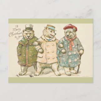 Weihnachtsbären Feiertagspostkarte