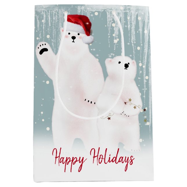 Weihnachtsbären Mittlere Geschenktüte (Vorderseite)