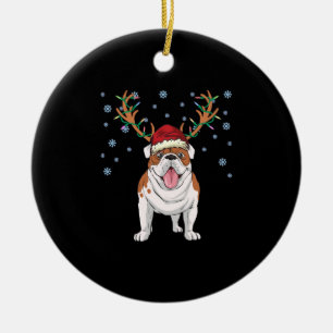 Weihnachtsbärenhund Keramik Ornament