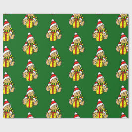 Weihnachtsbärenwackelpapier Geschenkpapier