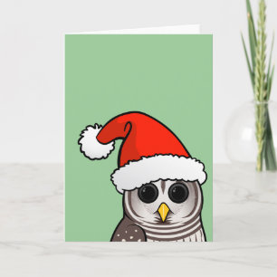 Weihnachtsbarot Owl Santa Feiertagskarte