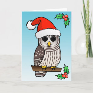 Weihnachtsbarot Owl Santa Feiertagskarte