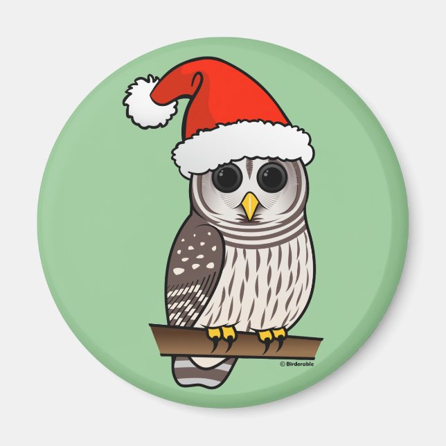 Weihnachtsbarot Owl Santa Magnet (Vorne)