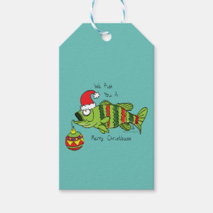 Weihnachtsbarsch Fischen Niedlicher Cartoon Geschenkanhänger