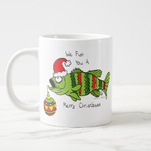 Weihnachtsbarsch Fischen Niedlicher Cartoon Jumbo-Tasse
