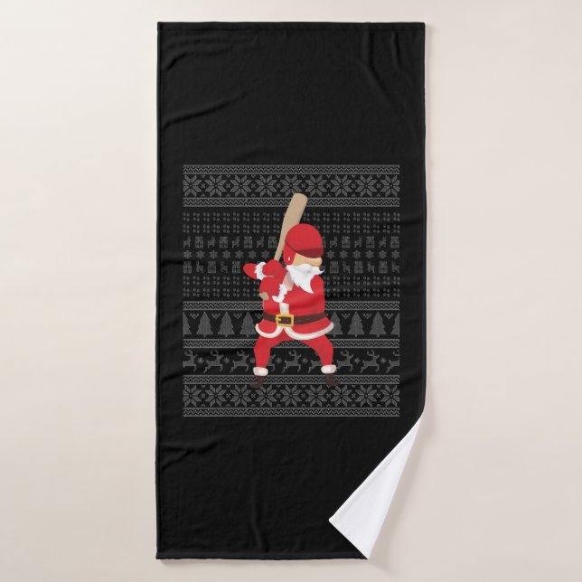 WeihnachtsBaseball Badehandtuch (Badehandtuch)