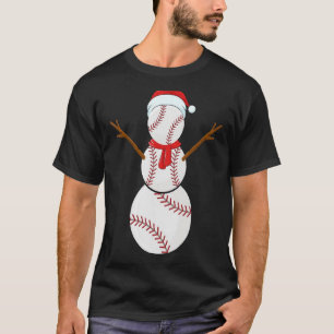 WeihnachtsBaseball Balls Santa Snowman Xmas T-Shirt