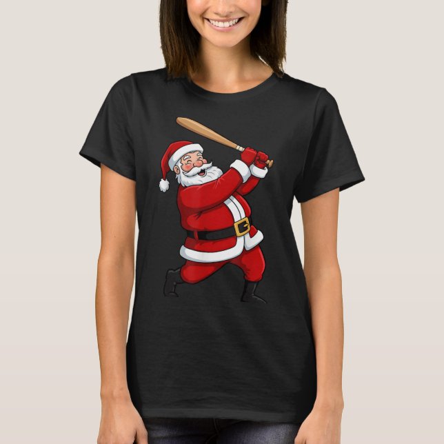 WeihnachtsBaseball Batter Weihnachtsfeier Weihnach T-Shirt (Vorderseite)