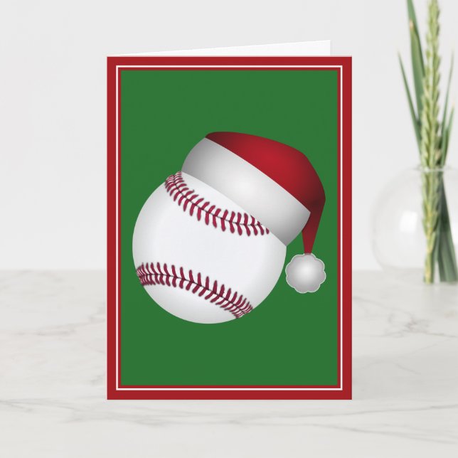 WeihnachtsBaseball Feiertagskarte (Vorderseite)