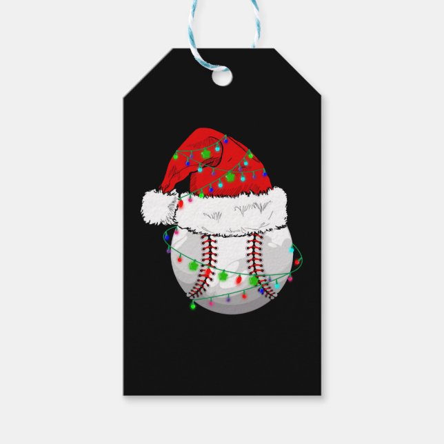 WeihnachtsBaseball Geschenkanhänger (Vorderseite)