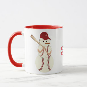 Weihnachtsbaseball-Schneemann, Feiertagsbaseball Tasse