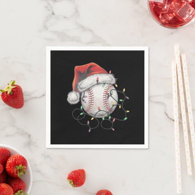 WeihnachtsBaseball-Spieler Serviette (Beispiel)