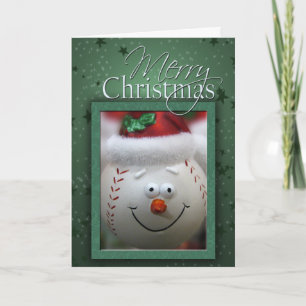 Weihnachtsbaseballkarte Feiertagskarte