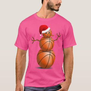 Weihnachtsbasketball Basketball Snowman T-Shirt
