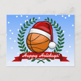 Weihnachtsbasketball Feiertagspostkarte