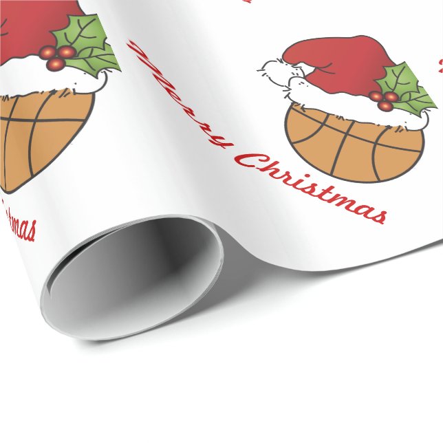 Weihnachtsbasketball Geschenkpapier (Rolleneckpunkt)