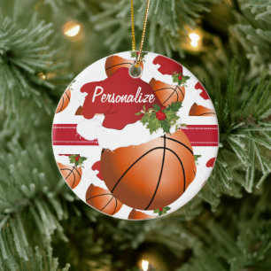 Weihnachtsbasketball Persönliche Gestaltung Keramik Ornament
