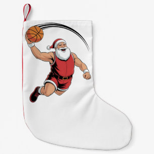 Weihnachtsbasketball spielender Weihnachtsmann Spo Kleiner Weihnachtsstrumpf