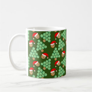 Weihnachtsbasketball Weihnachtsmannmützen Kaffeetasse