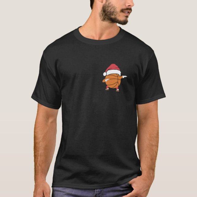 Weihnachtsbasketball Xmas Weihnachtssport Hat Ball T-Shirt (Vorderseite)
