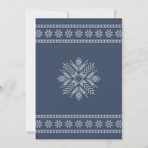 Weihnachtsbastel-Schneeflocke in Blau Einladung