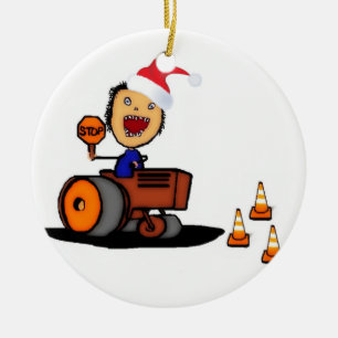 Weihnachtsbau Keramikornament
