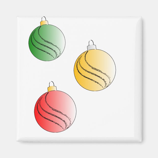 Weihnachtsbaubals Magnet (Vorne)