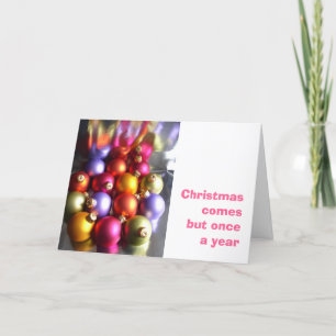 Weihnachtsbaubelkarte Feiertagskarte
