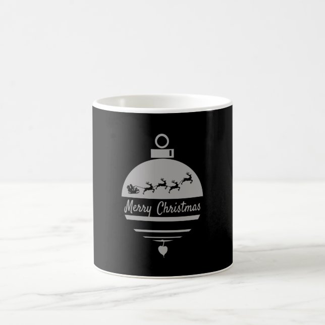 Weihnachtsbauble Frohe Weihnachten Kaffeetasse (Mittel)